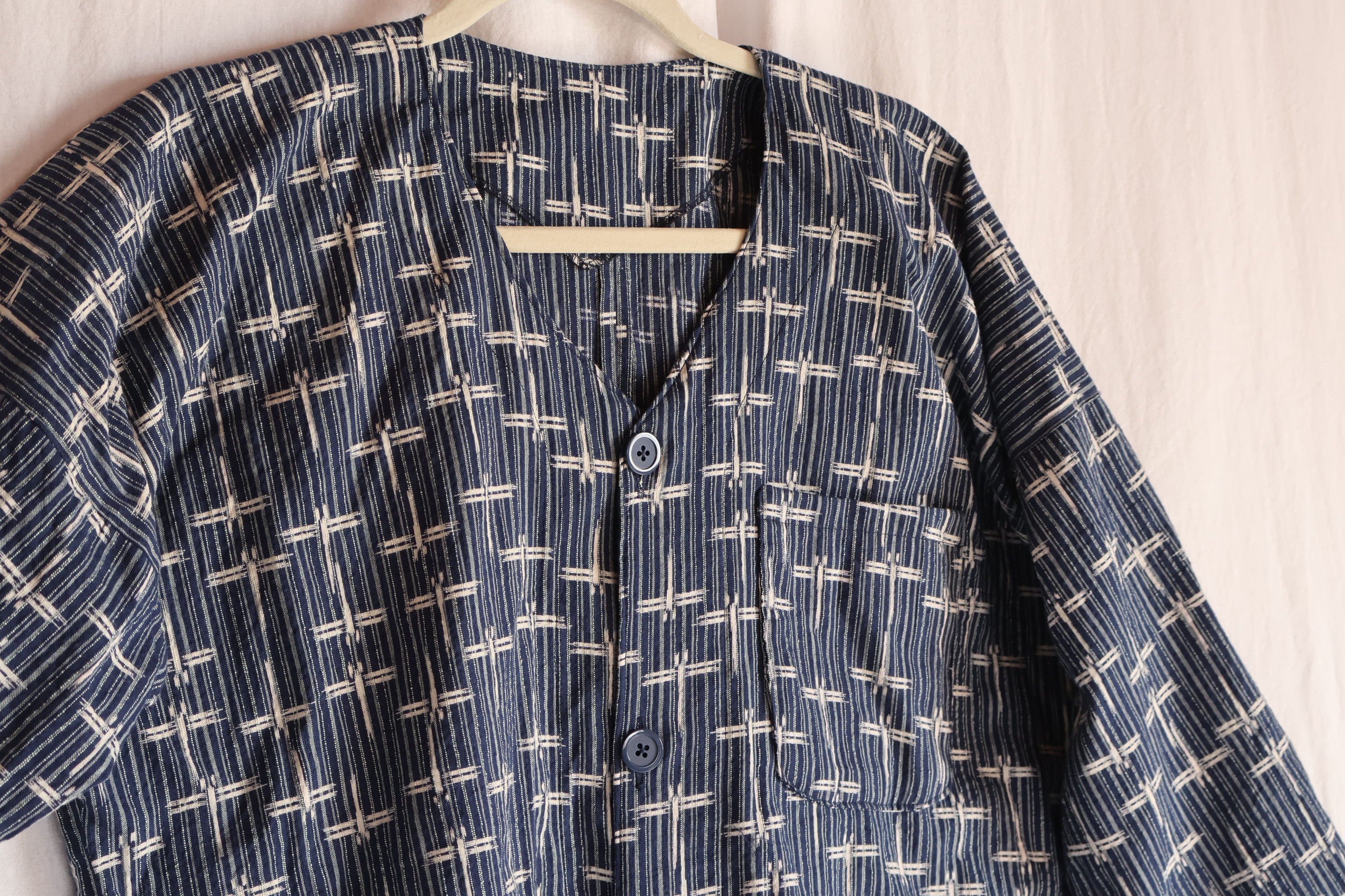 浴衣リメイク　トンボ柄　ダボシャツ