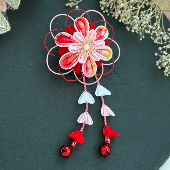 浴衣 髪飾り 子ども つまみ細工 甚平 七五三 ベビー袴 7枚目の画像