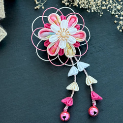 浴衣 髪飾り 子ども つまみ細工 甚平 七五三 ベビー袴 6枚目の画像