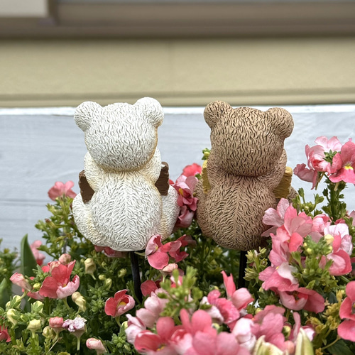 【新品】クマのガーデニング置物 花のカート付き 楽天市場】くまの置物 クマ ベア ガーデニング ガーデンオーナメント