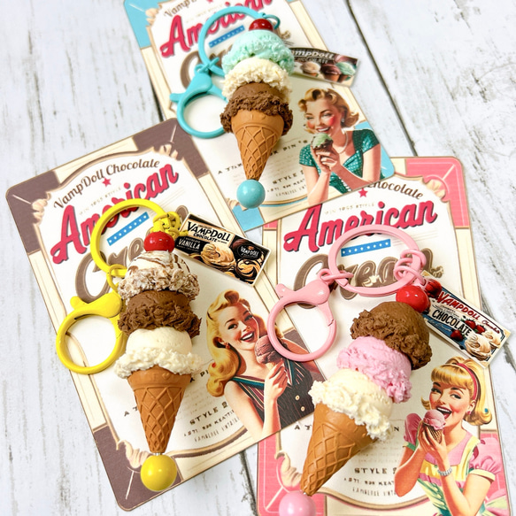 3段アイスクリームのバッグチャーム バッグチャーム VampDoll