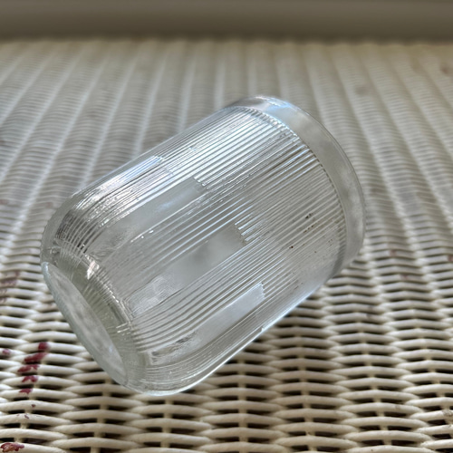Japanese ヴィンテージ ガラスの蓋付き小物入れ どんぐり型 昭和レトロ