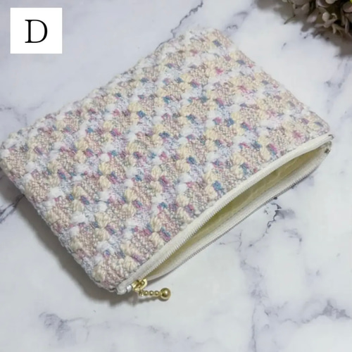 フラットポーチ❤️ピンク ブルー グリーンチェックリントンMiros