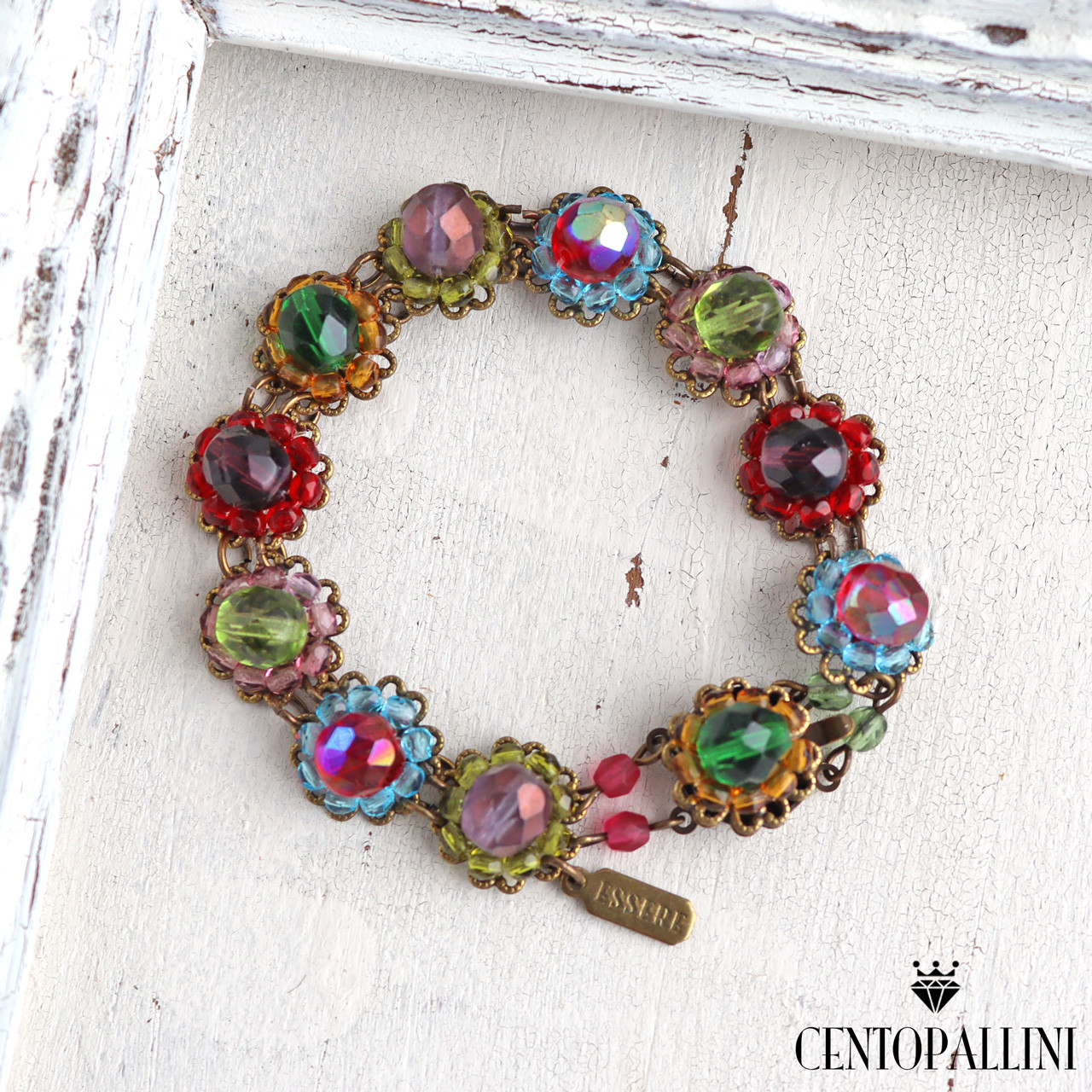 【再販】カラフルベリーブレスレット・ミックスカラーチェコビーズハンドメイド刺繍ブレスレット