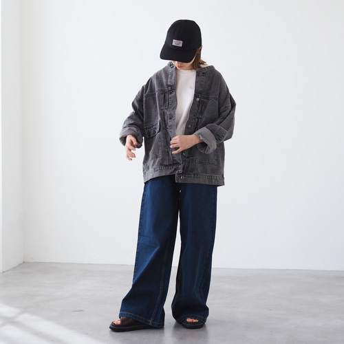 美品✨　エブール　ボタニカルリネンドロップショルダージャケット　ブルー　36 ebure - ebure / エブール | ボタニカルリネン ドロップ