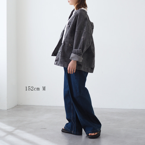 美品✨　エブール　ボタニカルリネンドロップショルダージャケット　ブルー　36 ebure - ebure / エブール | ボタニカルリネン ドロップ