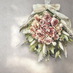 ドライフラワーꕤ︎︎縦長ガーランドBIGꕤ︎︎スプレーバラと小花アンティーク ドライフラワーꕤ︎︎縦長ガーランド ꕤ︎︎スプレーバラと