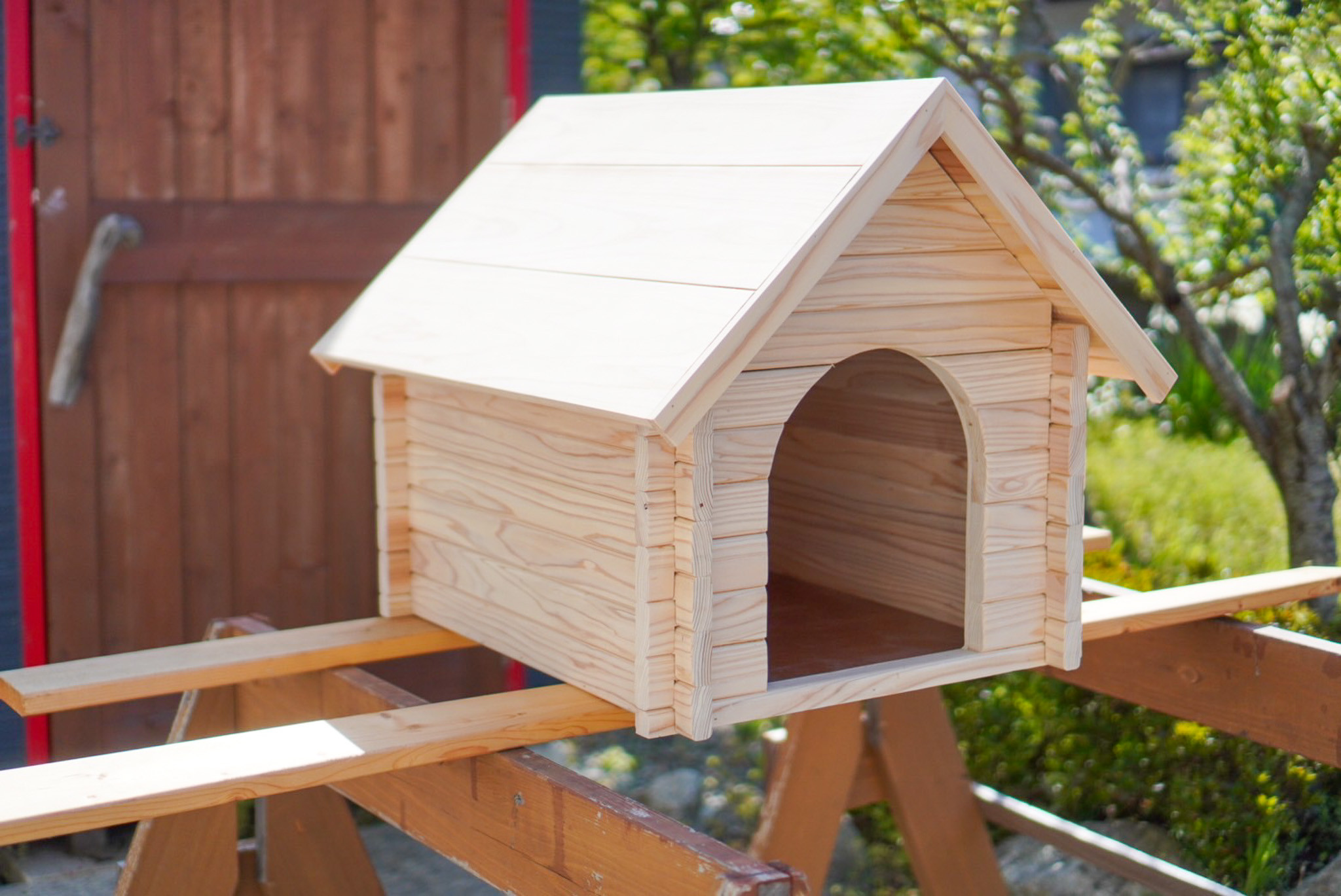 【送料無料】ログハウスな犬猫小屋　Mサイズ