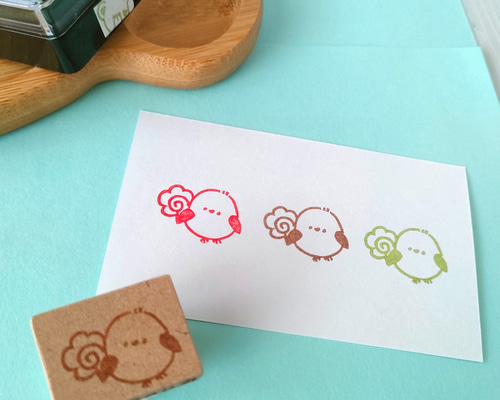 シマエナガのはなまるはんこ』消しゴムはんこ はんこ・スタンプ egao丸