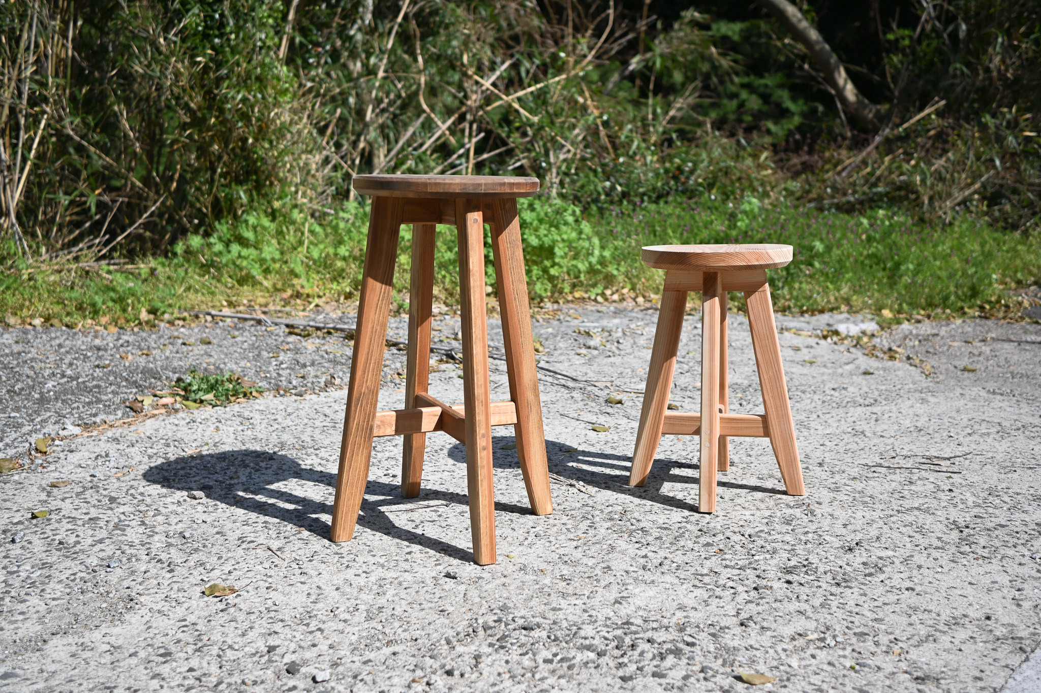 【送料無料】天然杉のスツール　（ハイスツールのページ）