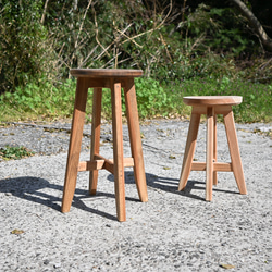 送料無料】 スツール 子供用腰掛け シェルフ 杉 15cm 25cm 椅子  