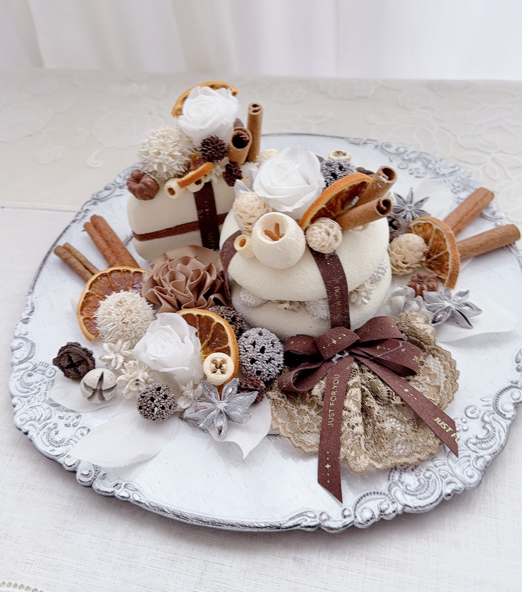 ❤️SALE❤️ミルクシフォンケーキプレートアレンジ