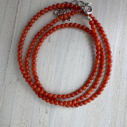 【特別奉仕品】Red coral 宝石珊瑚　赤珊瑚ネックレス　シルバーアジャスター付 19枚目の画像