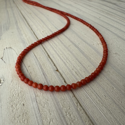 【特別奉仕品】Red coral 宝石珊瑚　赤珊瑚ネックレス　シルバーアジャスター付 16枚目の画像