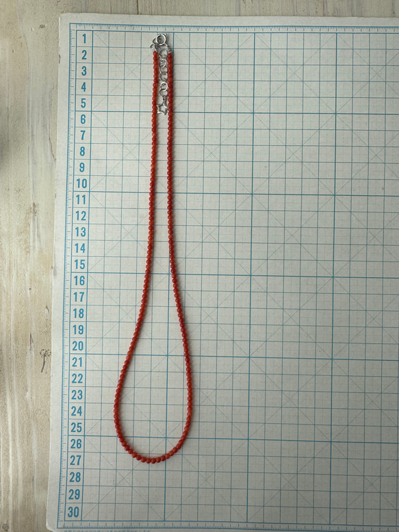 【特別奉仕品】Red coral 宝石珊瑚　赤珊瑚ネックレス　シルバーアジャスター付 20枚目の画像