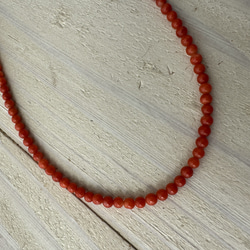 【特別奉仕品】Red coral 宝石珊瑚　赤珊瑚ネックレス　シルバーアジャスター付 11枚目の画像