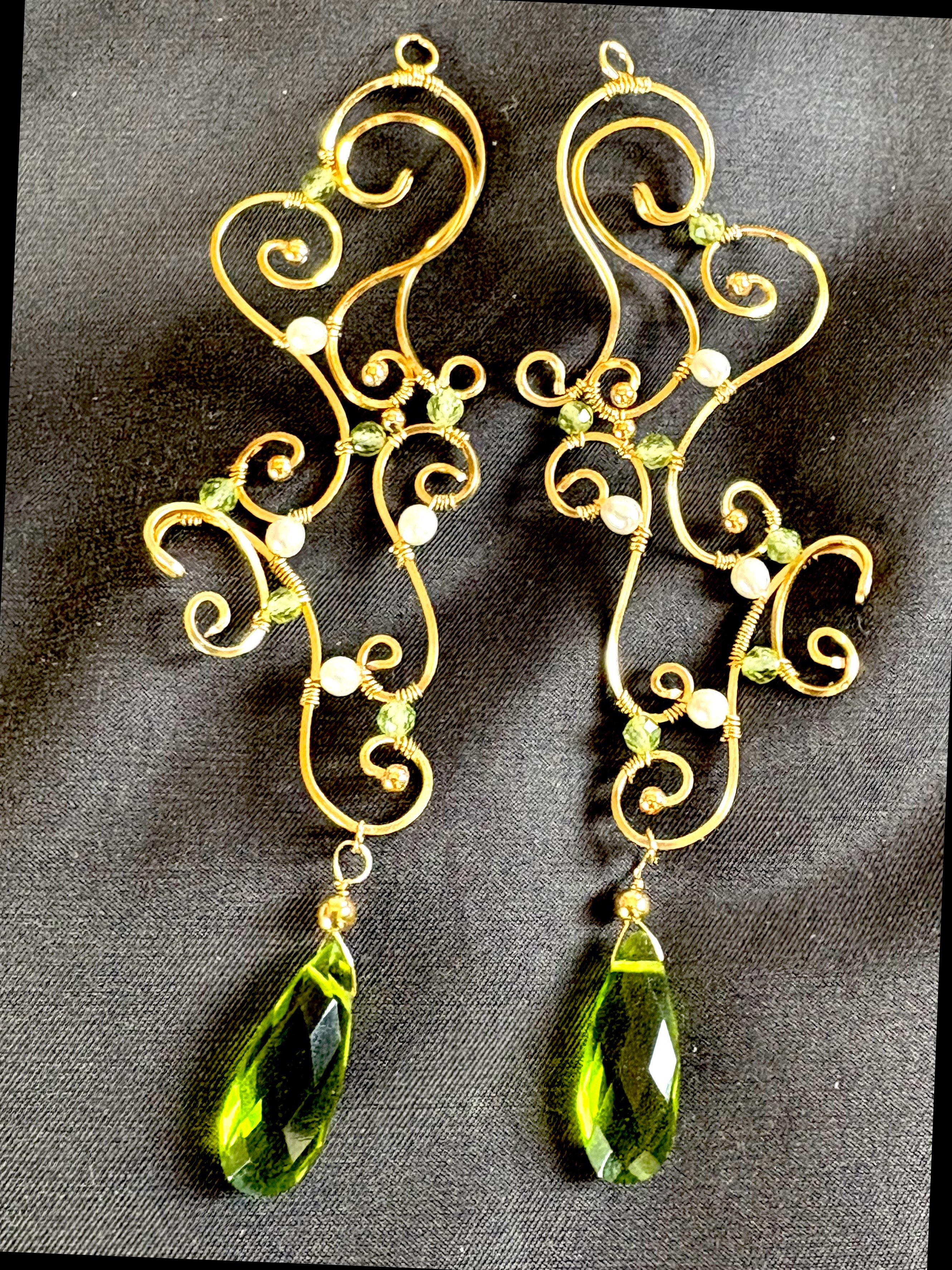 ペリドット 豪華に　　ピアス&イヤリング1点のみ