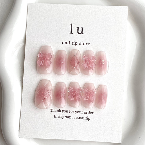 ネイルチップ チップ ニュアンス ピンク ちゅるん うるうる ネイルチップ チップ ニュアンス ピンク ちゅるん うるうる