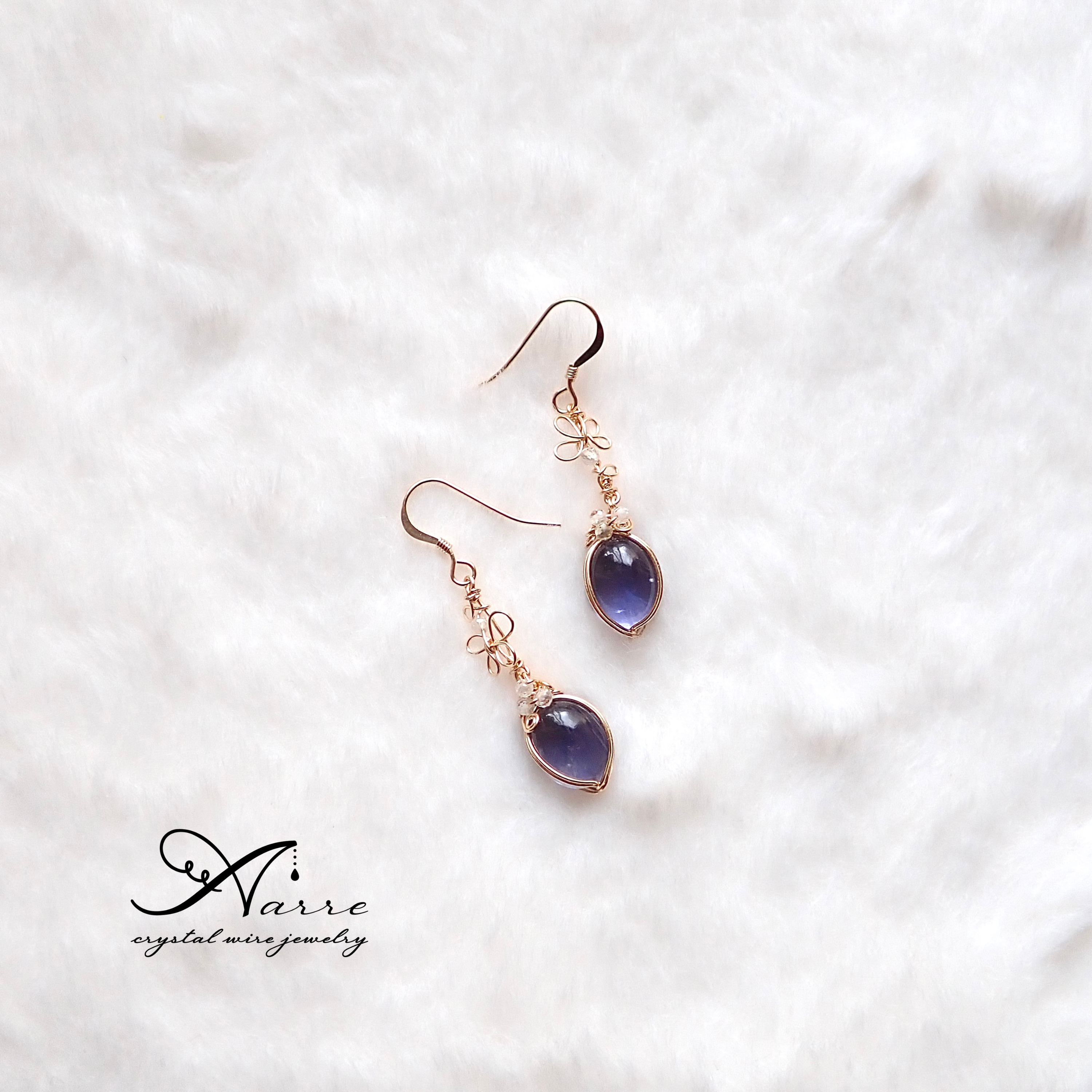 アイオライトのピアス