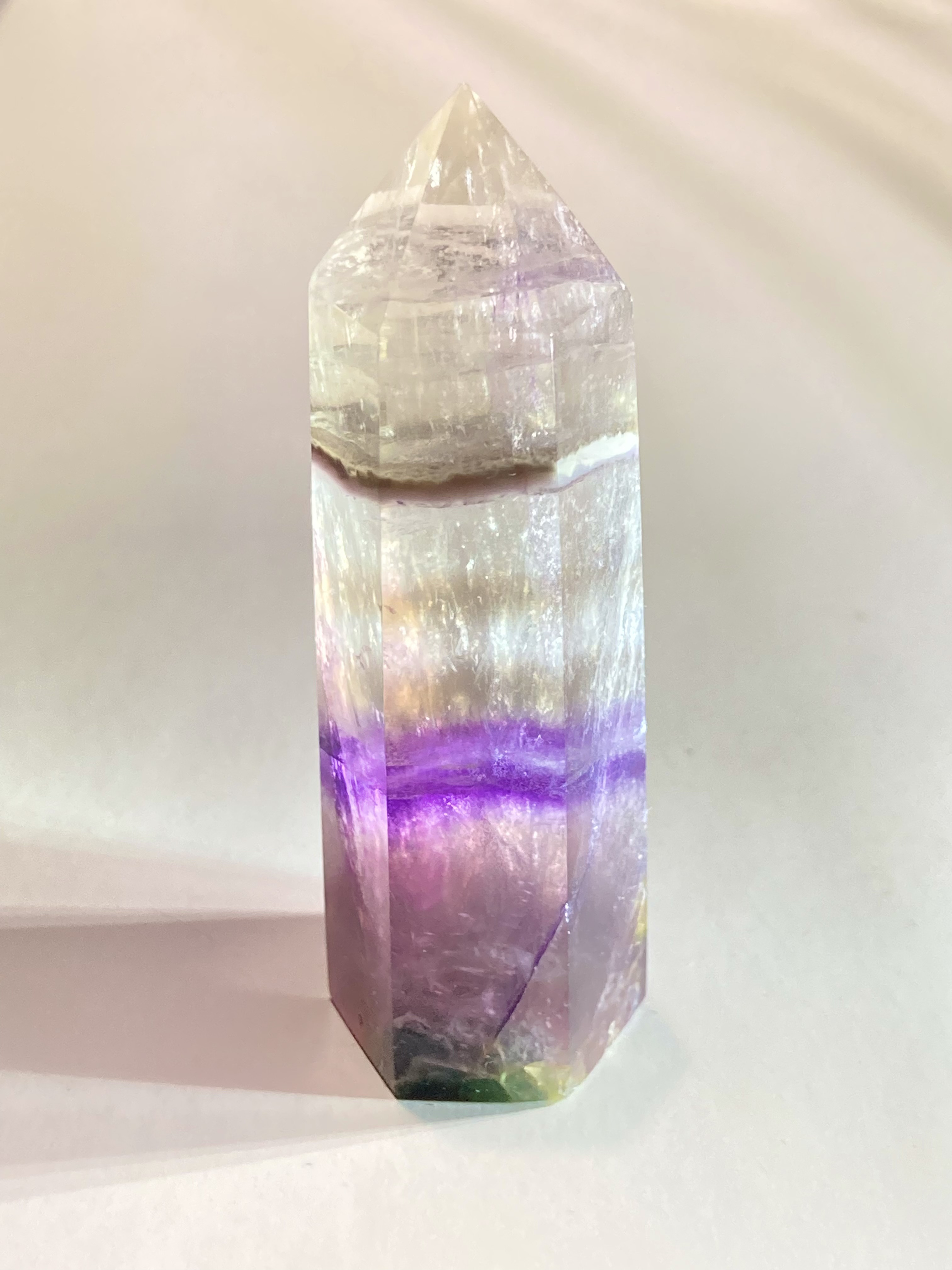 レインボー✨　マルチカラー　フローライト　蛍石　ポイント　原石