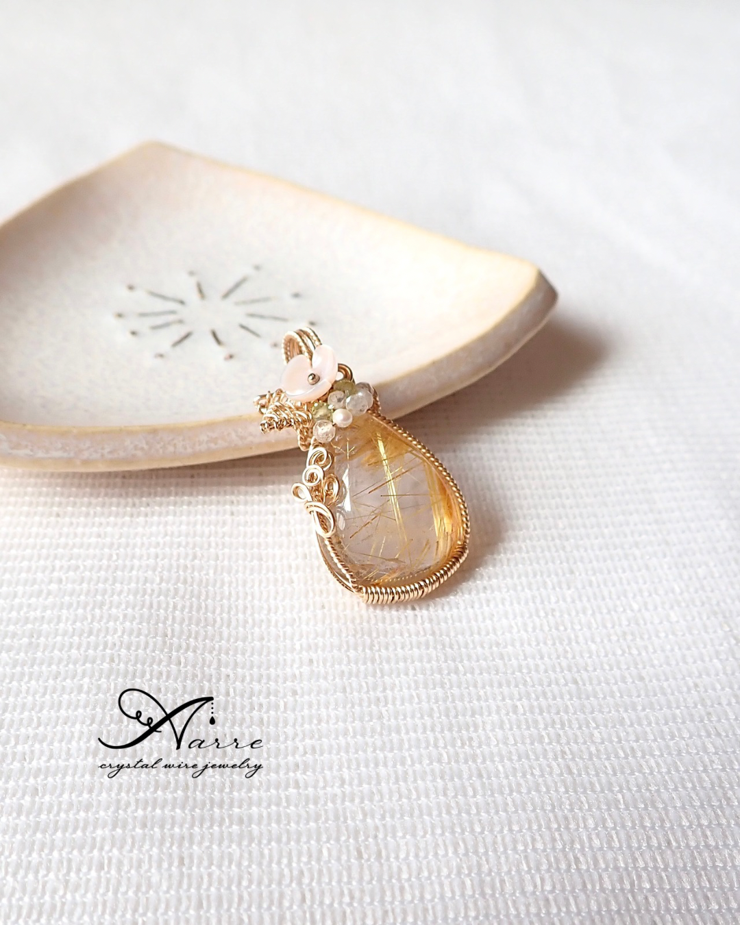 ルチルクォーツのペンダントトップ