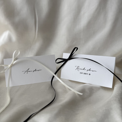 人気No.1】席札_1 席札 サテンリボン 細リボン 結婚式 席次表・席札