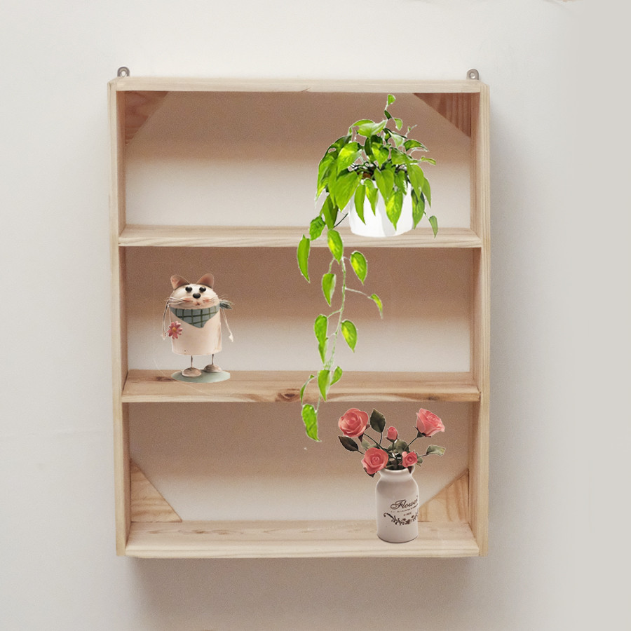 木製の壁掛けラック47x18x60