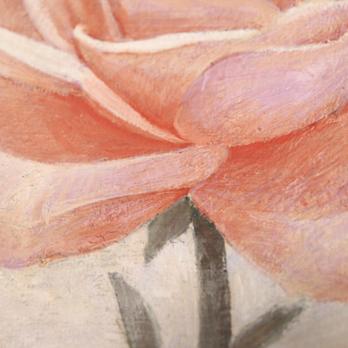 原画 バラ 春を楽しむ 15㎝角 アクリル画 手描き 淡いピンク色