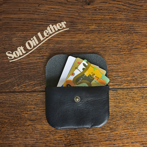 ミニマルチケース 【ソフトオイルレザー】 本革 小物入れ　 12枚目の画像