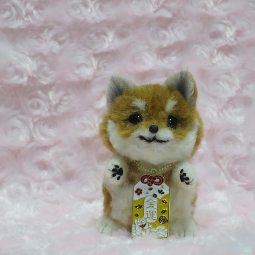 羊毛フェルト 犬 柴犬 赤柴 豆柴 お守り ハンドメイド 羊毛フェルト
