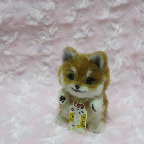 r**様 豆柴の赤ちゃん　羊毛フェルト　ハンドメイド　豆柴　柴犬　芝犬　置物　ぬ 羊毛フェルト ハンドメイド ミニチュア 仔犬 3匹セット ふわもこ 豆柴