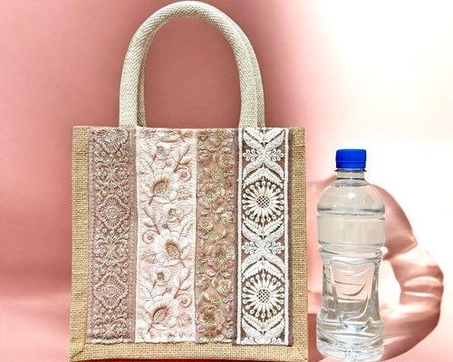 サハバイエリーカゴバッグインド刺繍リボン サハバイエリーカゴバッグインド刺繍リボン