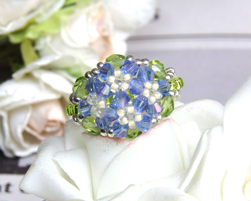 ●No.64  リング〈ガラスビーズ〉 ○No.64 リング〈ガラスビーズ〉