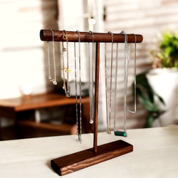 木製　ネックレススタンド　ネックレスホルダー　アクセサリースタンド　ネックレス掛け 2枚目の画像