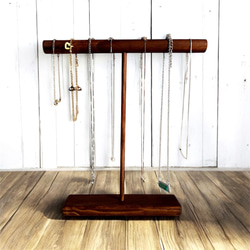 木製　ネックレススタンド　ネックレスホルダー　アクセサリースタンド　ネックレス掛け 4枚目の画像