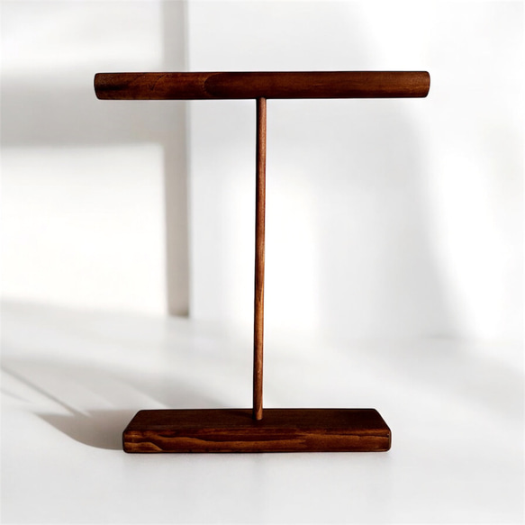 木製　ネックレススタンド　ネックレスホルダー　アクセサリースタンド　ネックレス掛け 5枚目の画像