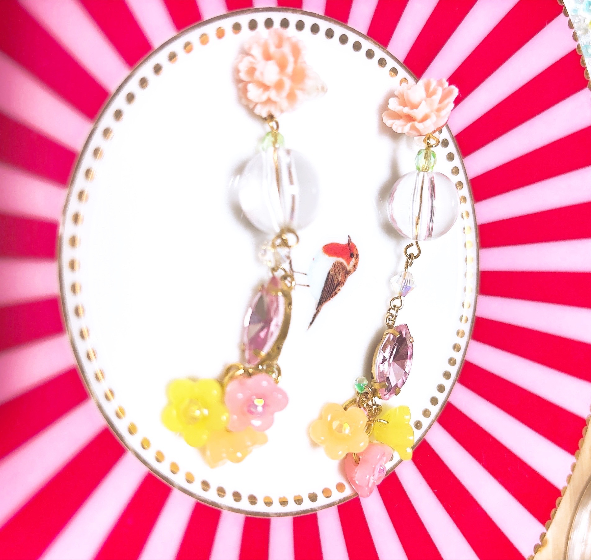 春色パステルカラーピアス