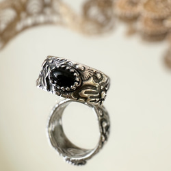 STUDIO TENTEN シルバー825リング オニキス 天然石 ピアス付き STUDIO TENTEN シルバー825リング オニキス 天然石 ピアス付き