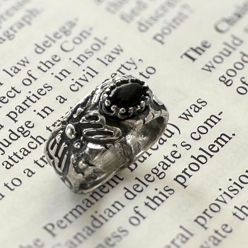 ゆめゆんさん　手作り　二石のボルダーオパール　シルバーリング 1_82bc3ee21dfbfe776228b3ccc84b