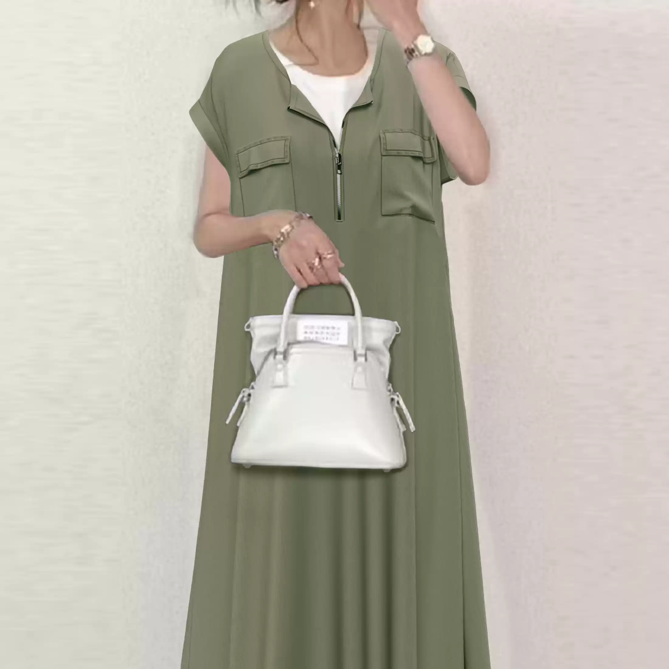 高級感レトロ調。プリント綿麻ワンピース春夏文芸純色亜麻ストレートミドルロングスカート