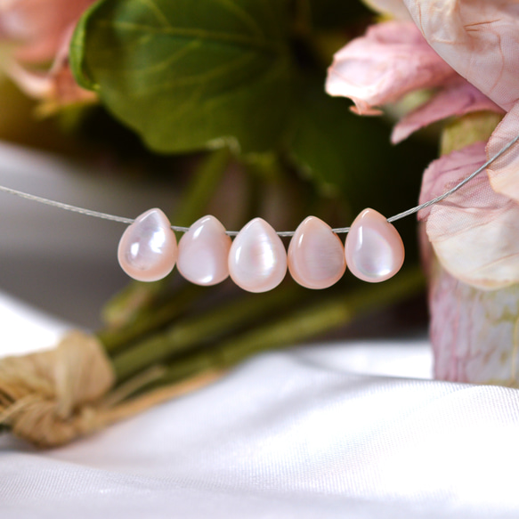 【Creema限定 新春福袋2026〈梅〉】【ピンクシェルのネックレス&ピアス(イヤリング)】サージカルステンレス 5枚目の画像