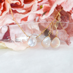 【Creema限定 新春福袋2026〈梅〉】【ピンクシェルのネックレス&ピアス(イヤリング)】サージカルステンレス 11枚目の画像