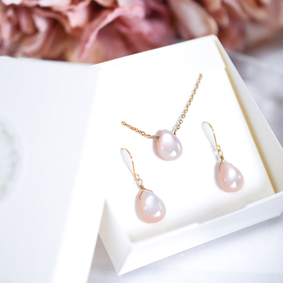 【Creema限定 新春福袋2026〈梅〉】【ピンクシェルのネックレス&ピアス(イヤリング)】サージカルステンレス 2枚目の画像