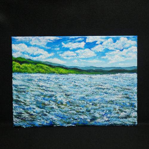 油絵 油彩 油彩画 絵 絵画【青の大地】 油絵 油彩 油彩画 絵 絵画 【青い大地】 絵画 HR 通販