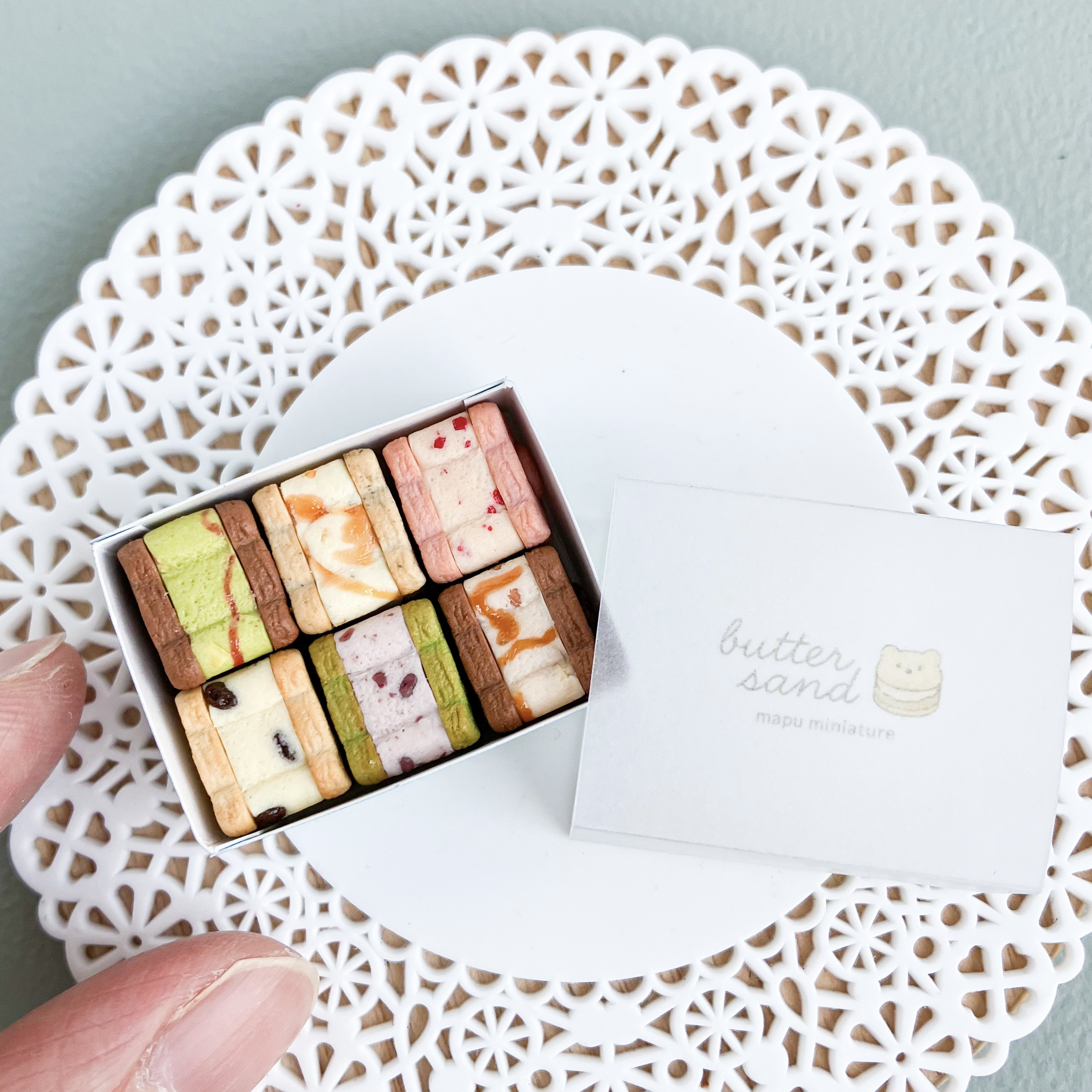 【受注制作】くまのバターサンド6個入りBOX（観賞用）