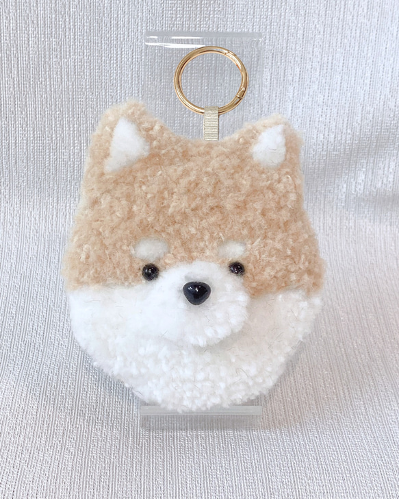 柴犬 チャーム キーホルダー パンチニードル 犬グッズ うちの子