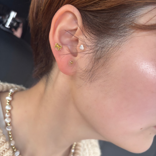 ゴールド系 耳つぼシール【マグレイン使用】耳つぼジュエリー