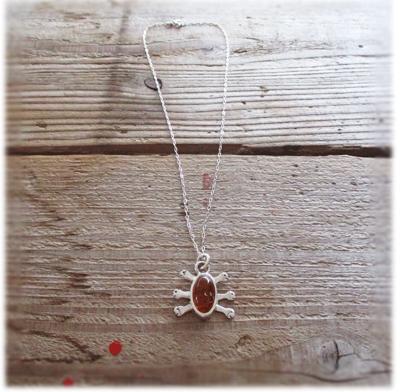 ネックレス＊不思議ちゃん（Silver925×アンバー）