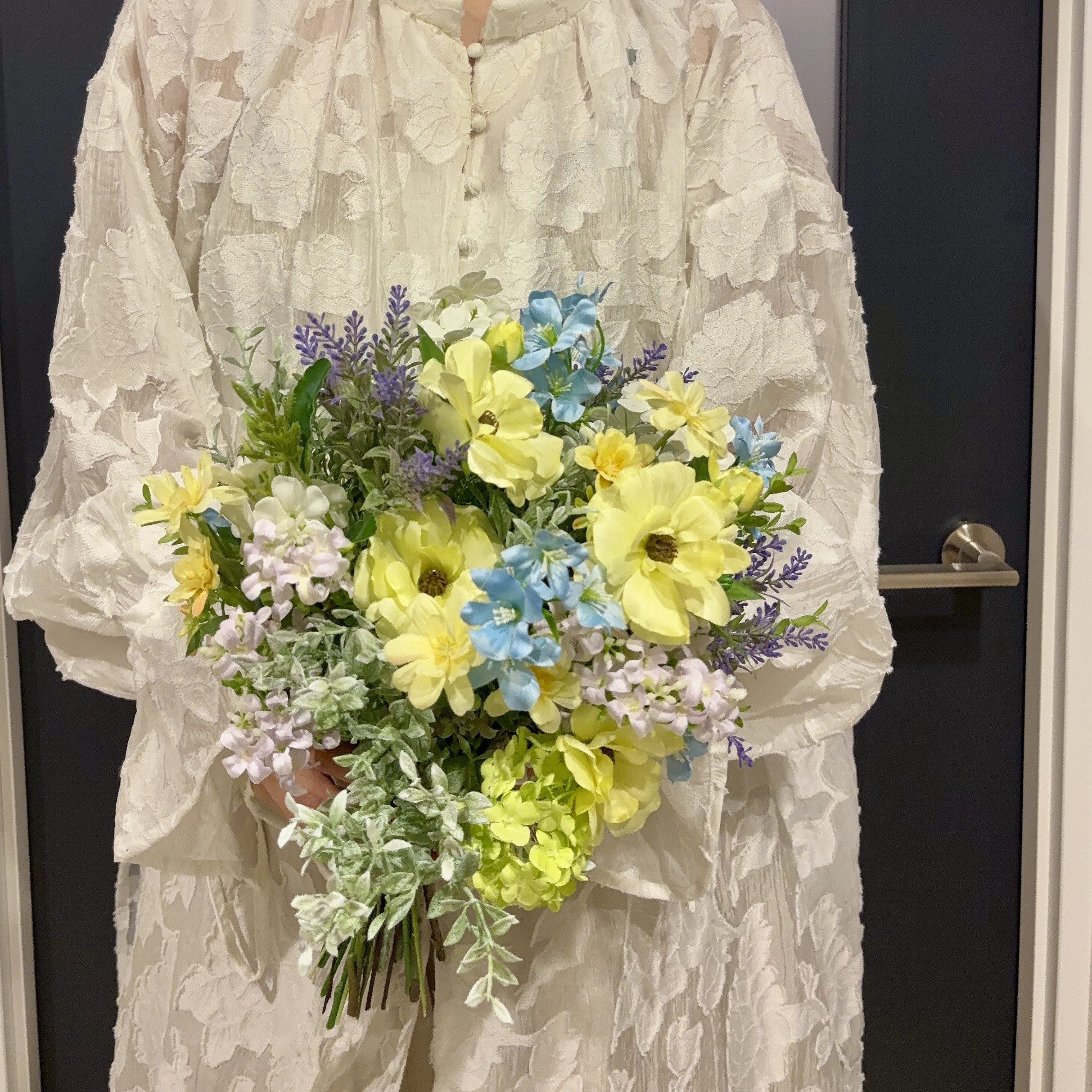 小花がたくさん♪ナチュラル造花ブーケ♪ウェディングブーケ　造花　ブーケ　フォトウェディング　前撮り　持ち込み