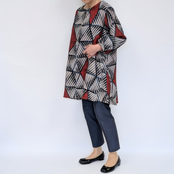 着物リメイク 前開きワンピース ジャケットとしても 上品紬反物から 